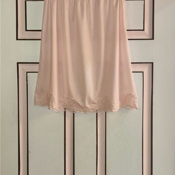 Pink Satin Slip Skirt Size Large Y2K Coquette Barbiecore Aesthetic - Picture 4 of 10